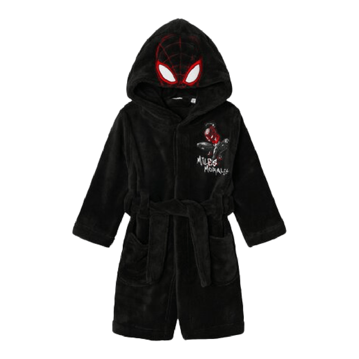 Morgonrock Spiderman - Black NAME IT