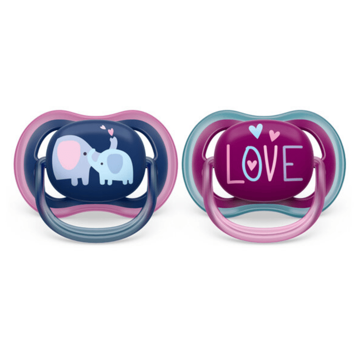 Napp Ultra Air 2-pack 18+ m - Blå/Rosa Philips Avent