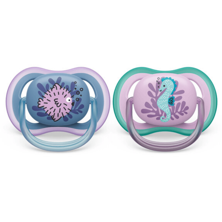 Napp Ultra Air 2-pack 6-18 m - Blå/Rosa Philips Avent