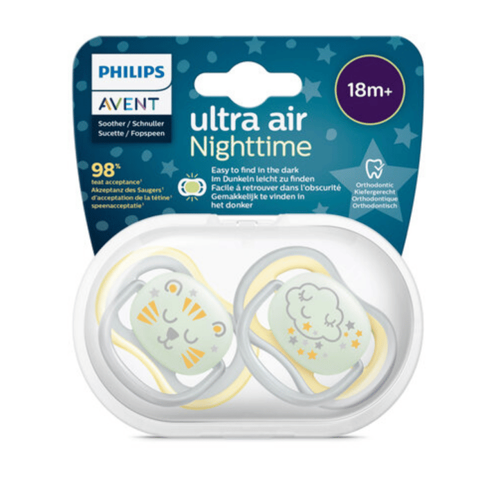 Napp Ultra Air Night 2-pack 18+ m - Lejon/Moln Philips Avent