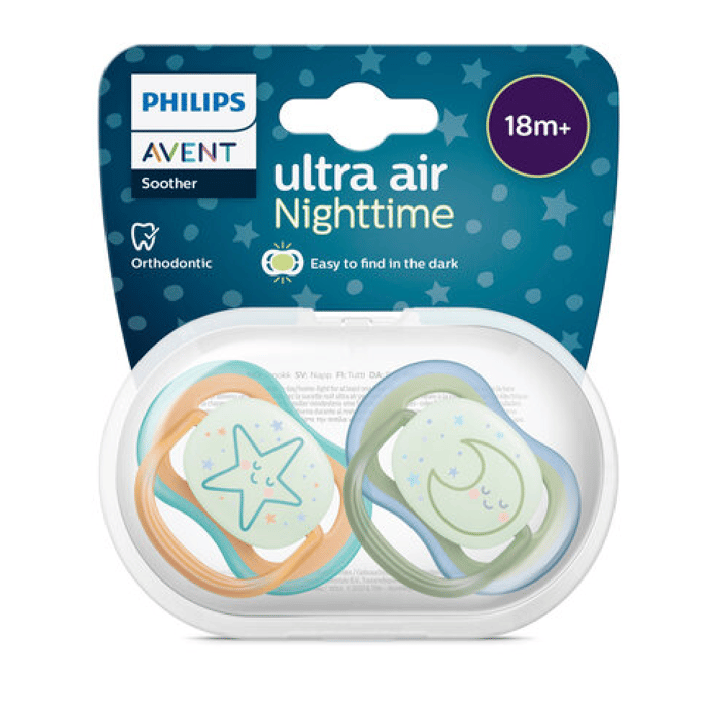 Napp Ultra Air Night 2-pack 18+ m - Måne/Stjärna Philips Avent