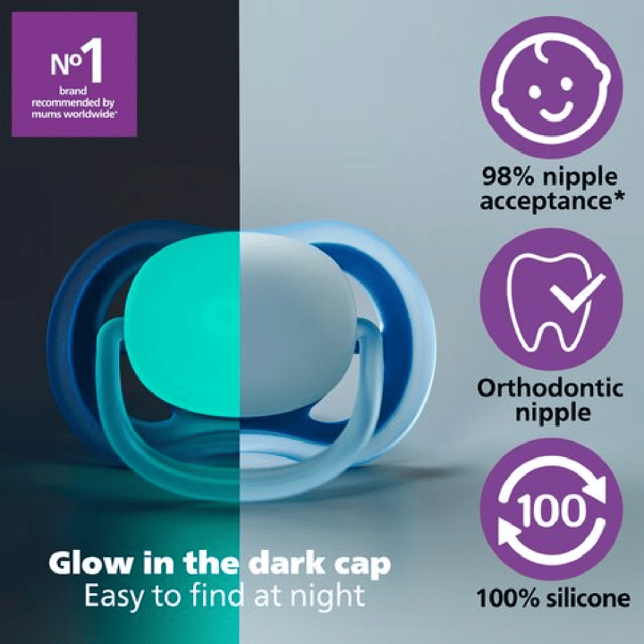 Napp Ultra Air Night 2-pack 6-18 m - Måne/Stjärna Philips Avent