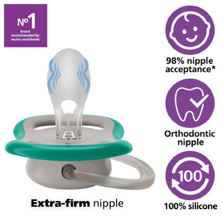 Napp Ultra Air Night 2-pack 6-18 m - Måne/Stjärna Philips Avent