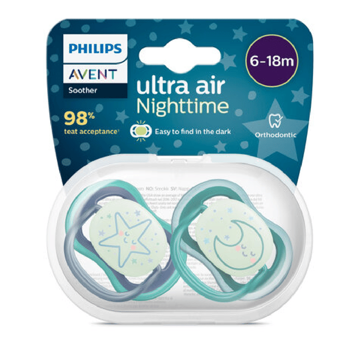 Napp Ultra Air Night 2-pack 6-18 m - Måne/Stjärna Philips Avent