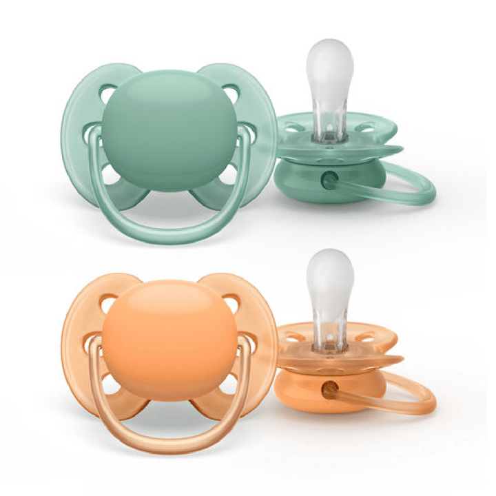 Napp Ultra Soft Neutral 2-pack 0-6 m - Grön/Orange Philips Avent