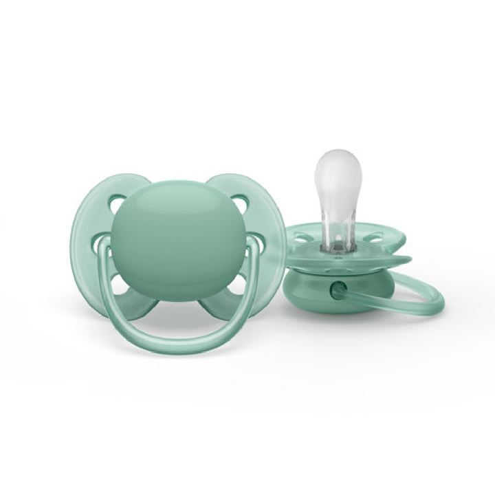 Napp Ultra Soft Neutral 2-pack 0-6 m - Grön/Orange Philips Avent
