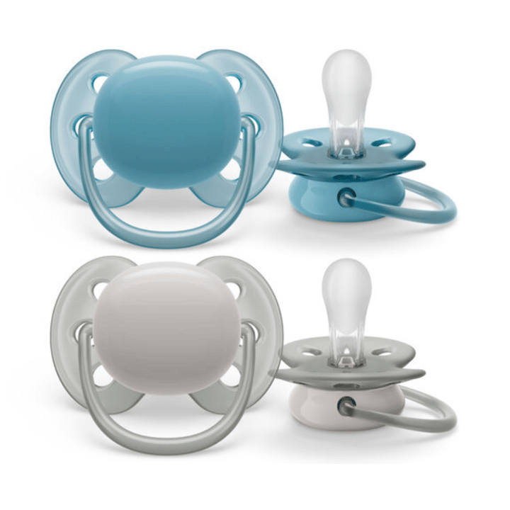 Napp Ultra Soft 2-pack 6-18 m - Blå/Grå Philips Avent