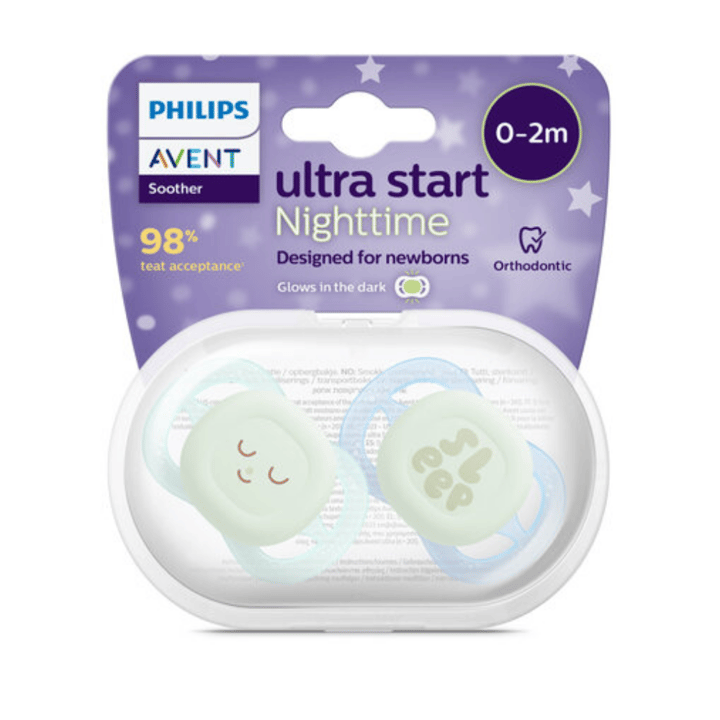 Napp Ultra Start Night 2-pack 0-2 m - Grön/Blå Philips Avent