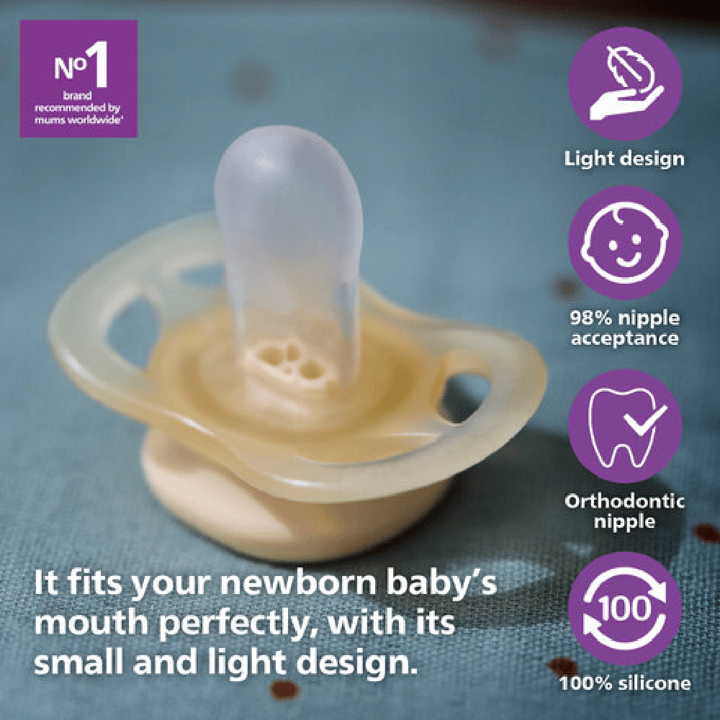 Napp Ultra Start Night 2-pack 0-2 m - Ljusblå/Grön Philips Avent