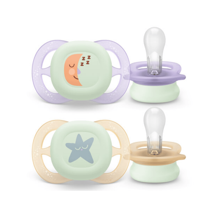 Napp Ultra Start Night 2-pack 0-2 m - Ljuslila/Beige