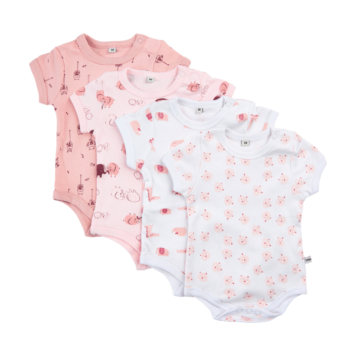 Kortärmad Body 4-pack - Lightrose