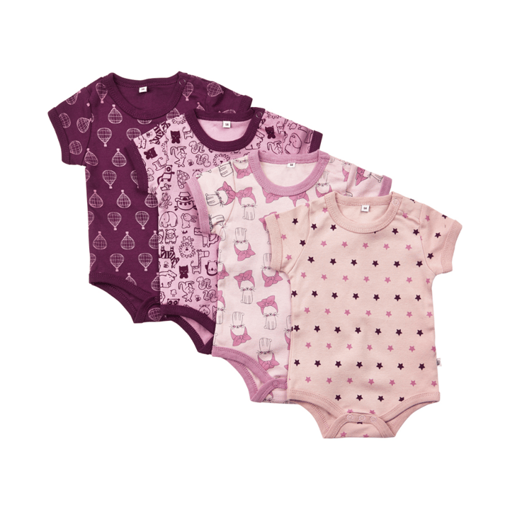 Kortärmad Body 4-pack - Lilac
