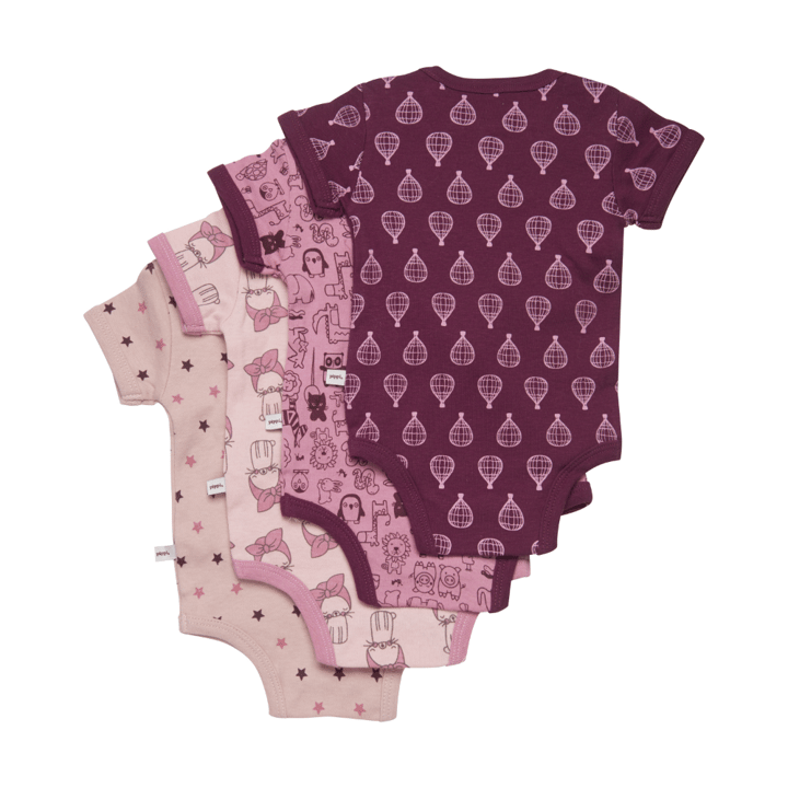 Kortärmad Body 4-pack - Lilac Pippi