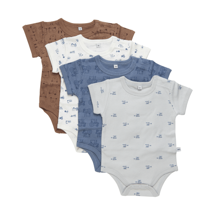 Kortärmad Body 4-pack - Blue Mirage