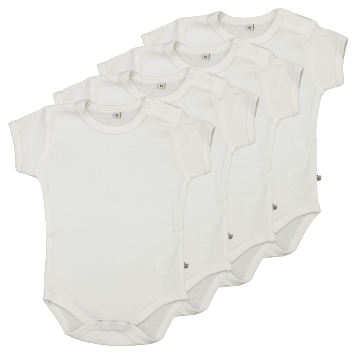 Kortärmad Body 4-pack - White Pippi