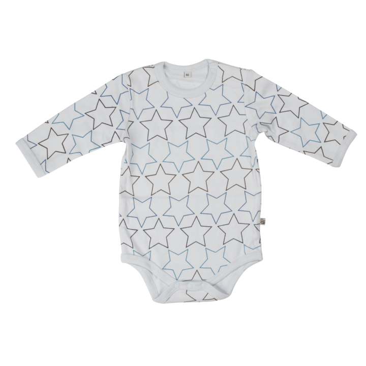 Långärmad Body 4-pack - Light Blue Pippi