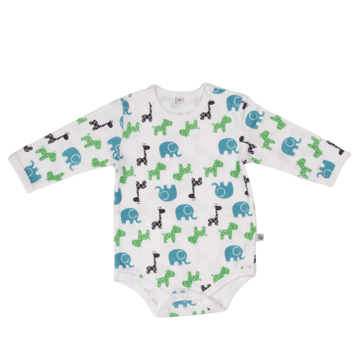 Långärmad Body 4-pack - Light Blue Pippi