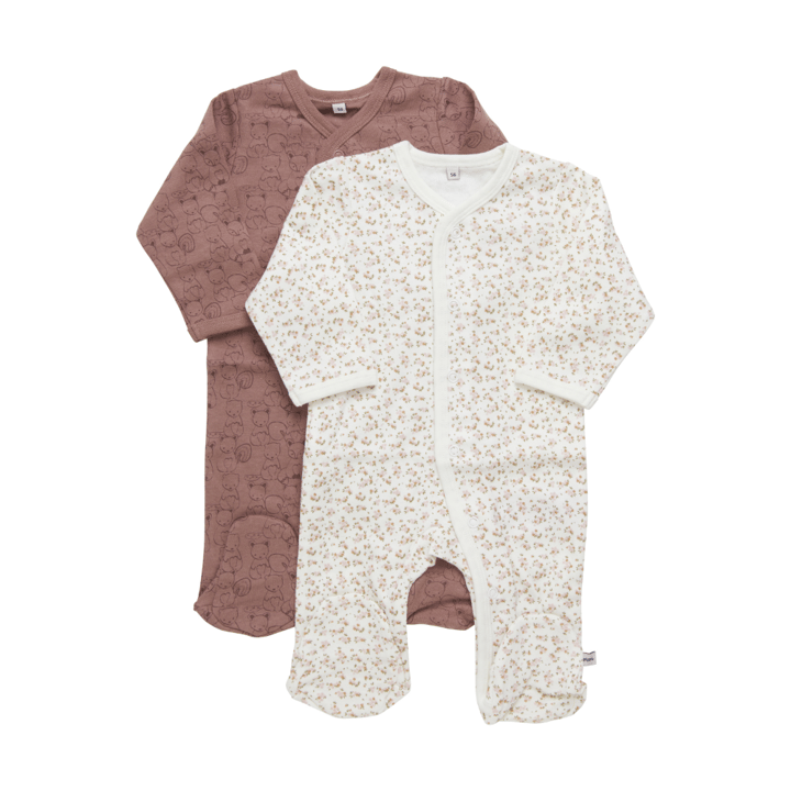 Långärmad Pyjamas med Fot 2-pack - Burlwood Pippi
