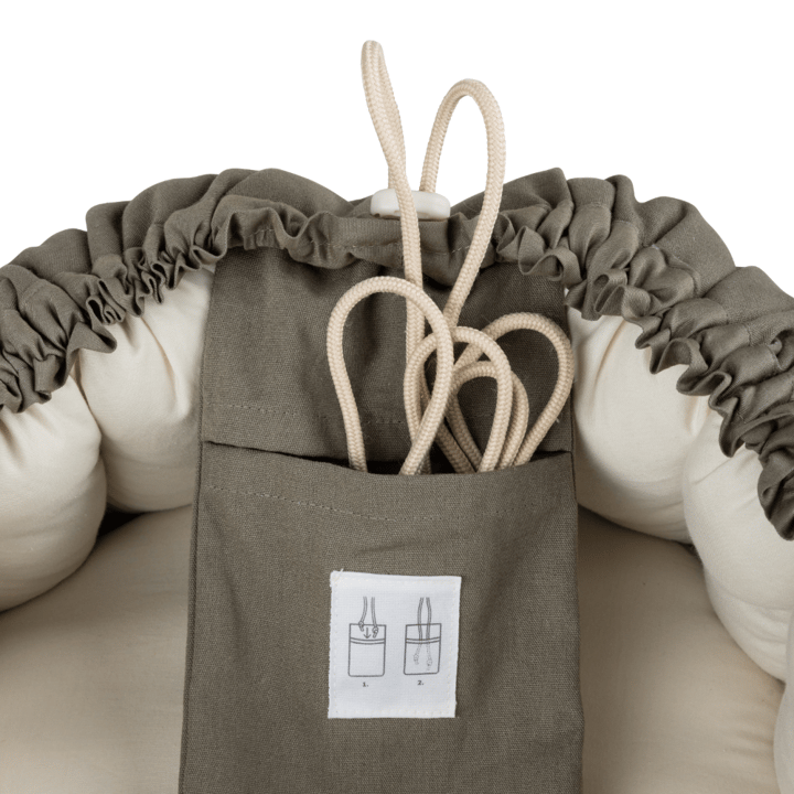 3-in-1 Babynest - Dark Olive Sebra