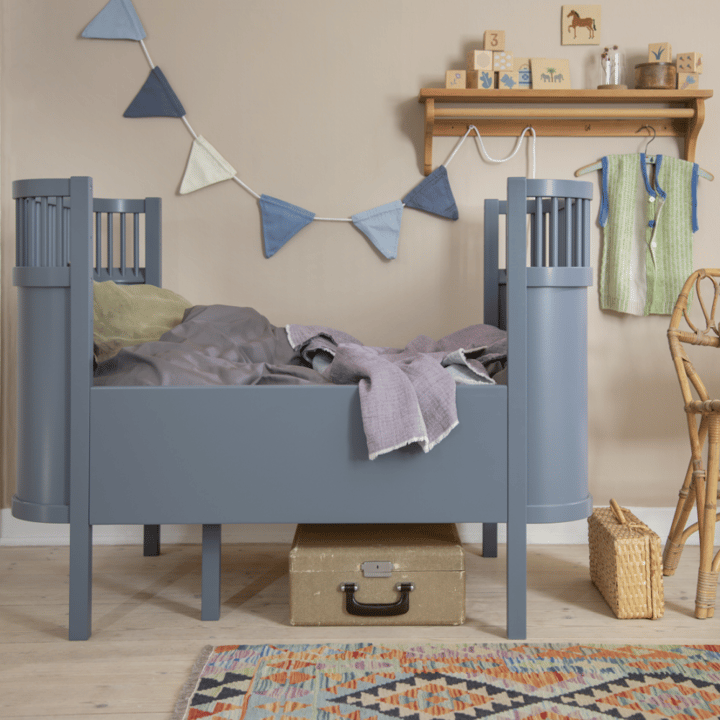 Växasäng 2 i 1 Baby & Juniorsäng - Lake Blue Sebra