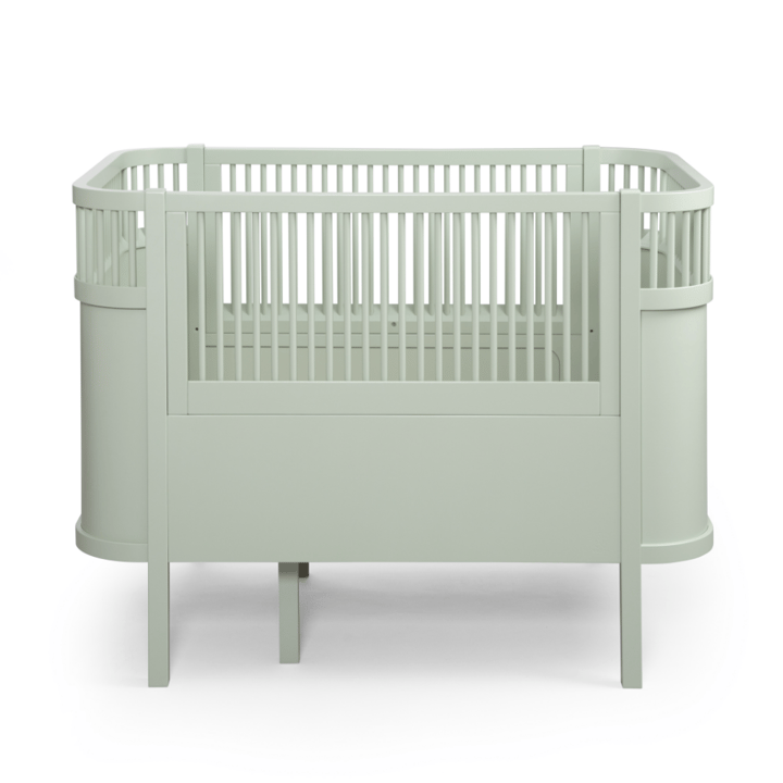 Växasäng 2 i 1 Baby & Juniorsäng - Mist Green Sebra