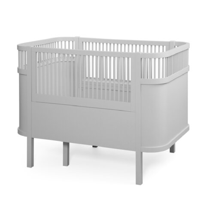 Växasäng 2 i 1 Baby & Juniorsäng - Stone Grey Sebra