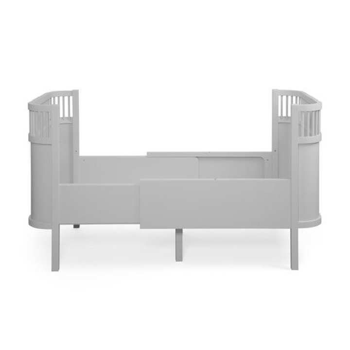 Växasäng 2 i 1 Baby & Juniorsäng - Stone Grey Sebra