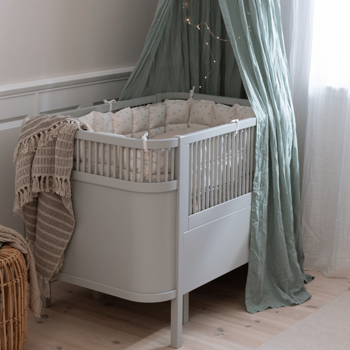 Växasäng 2 i 1 Baby & Juniorsäng - Stone Grey Sebra