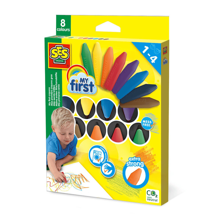 Min Första - Färgkritor 8-pack Ses Creative