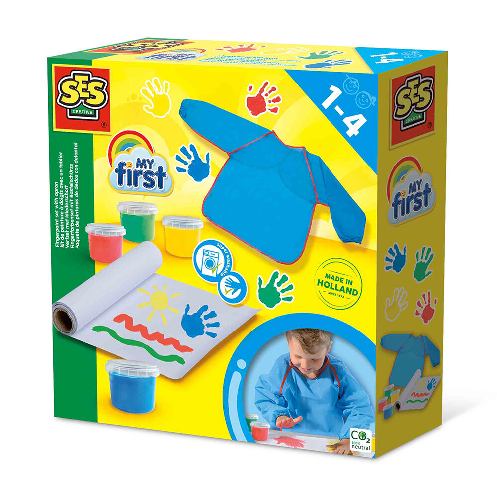 Ses Creative Min Första - Fingerfärg med Förkläde