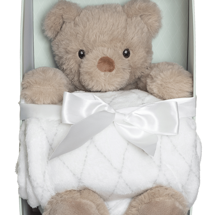 Giftbox Filt & Gosedjur - Beige Teddykompaniet