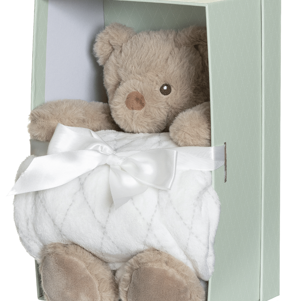 Giftbox Filt & Gosedjur - Beige Teddykompaniet
