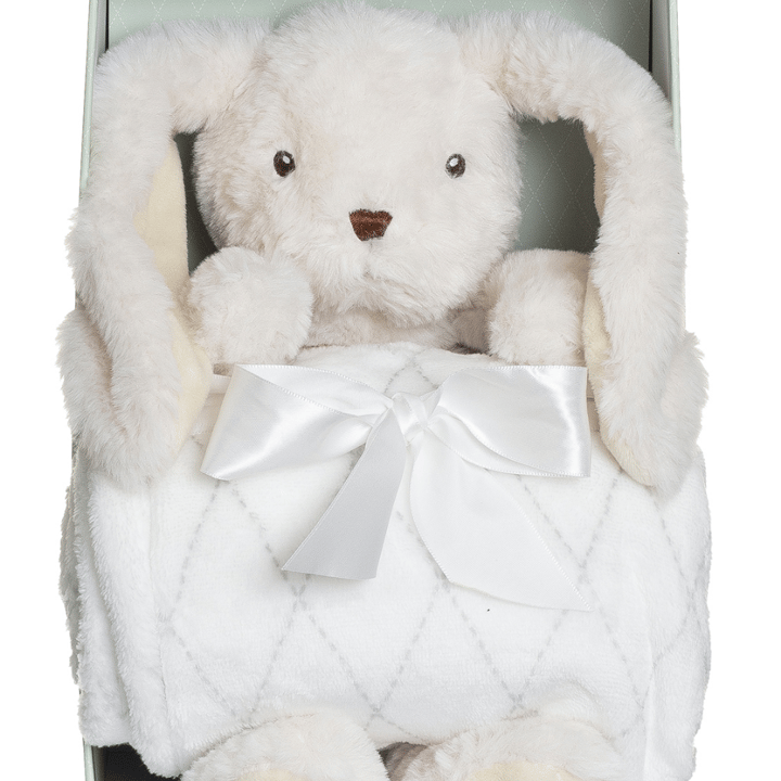 Giftbox Filt & Gosedjur - Cream Teddykompaniet