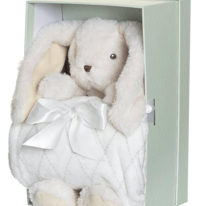 Giftbox Filt & Gosedjur - Cream Teddykompaniet