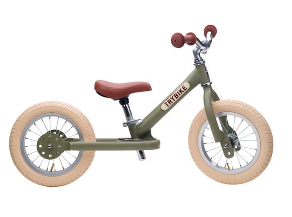 Springcykel 2 Hjul - Vintage Grön Trybike