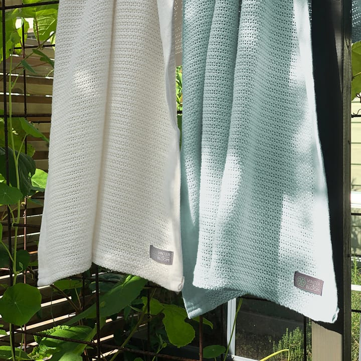 Filt Soft Grid EKO 2-pack Gallerfilt - Bright White/Sage Green Vinter & Bloom