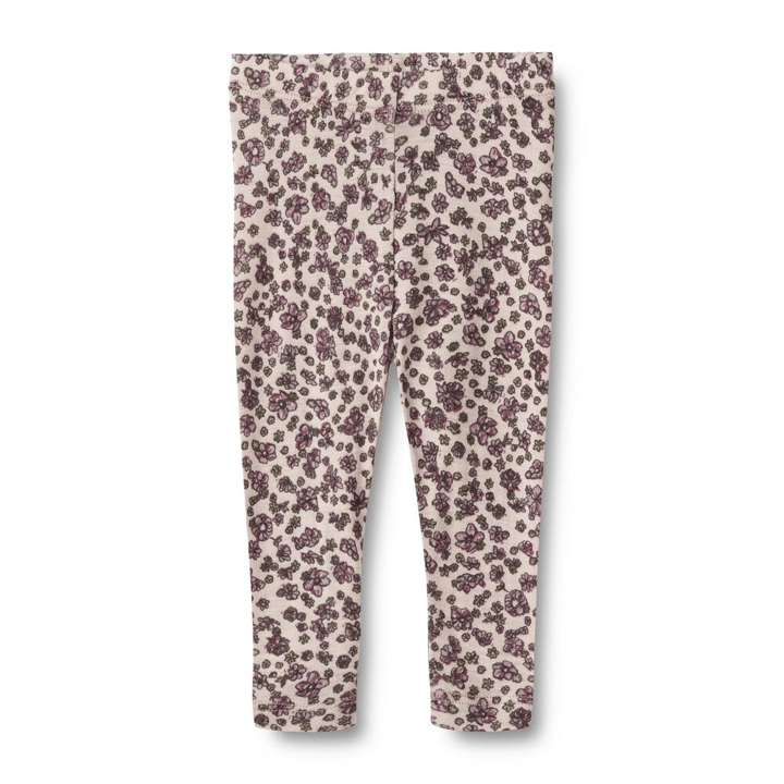 Agi Leggings Ull - Autumn Flowers WHEAT