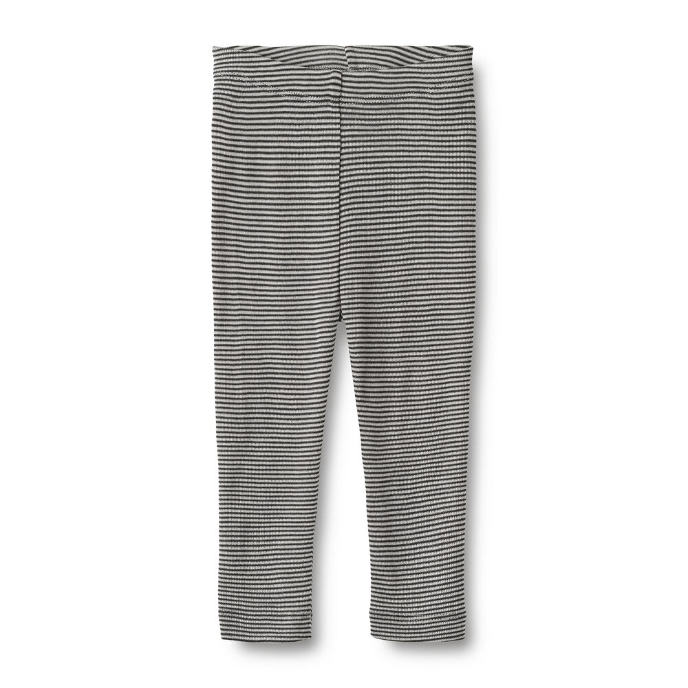 Agi Leggings Ull - Navy Stripe WHEAT