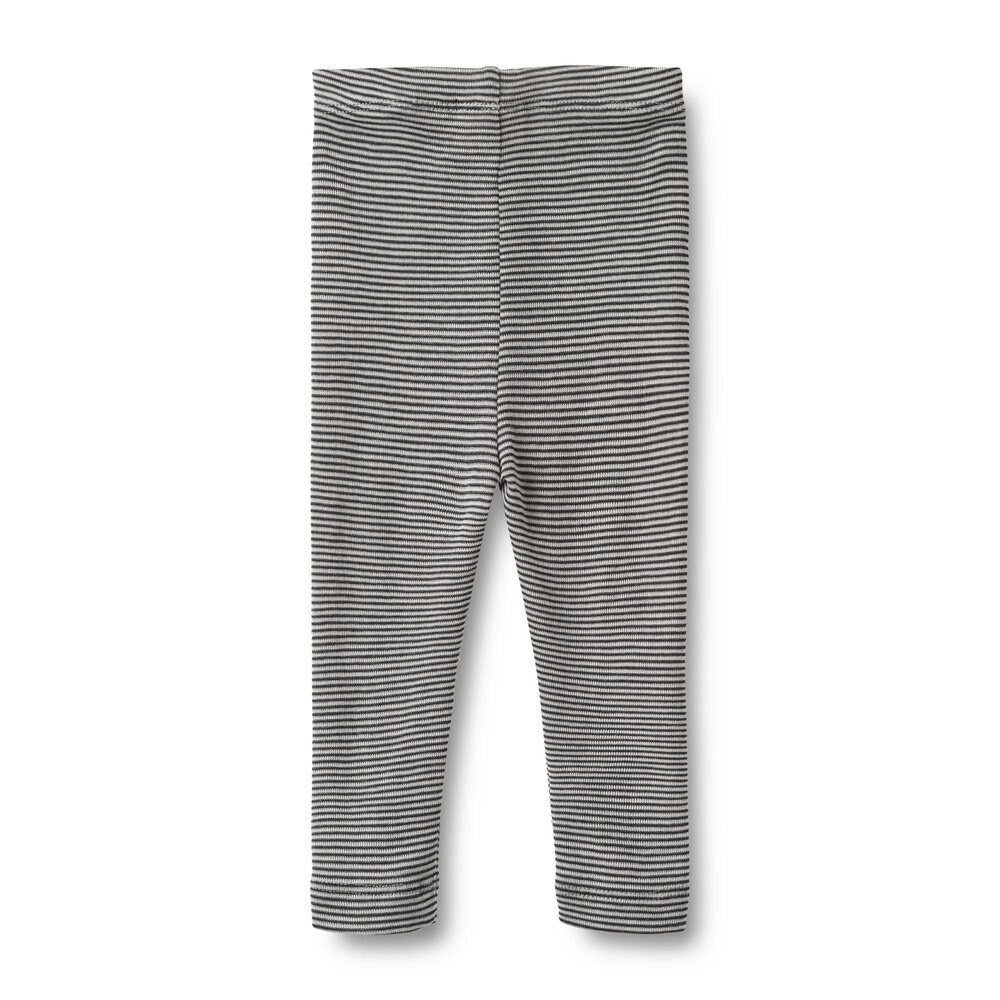 Agi Leggings Ull - Navy Stripe WHEAT