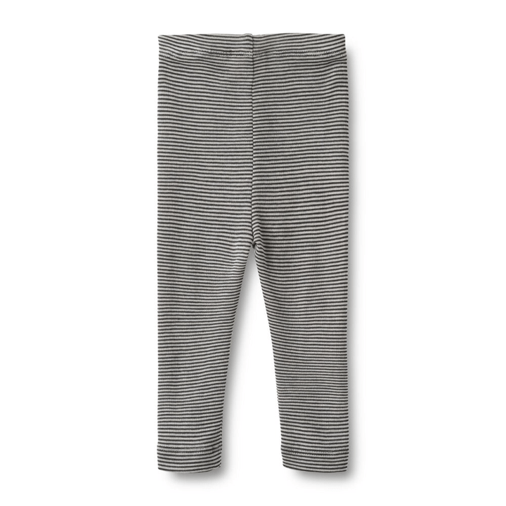 Agi Leggings Ull - Navy Stripe WHEAT