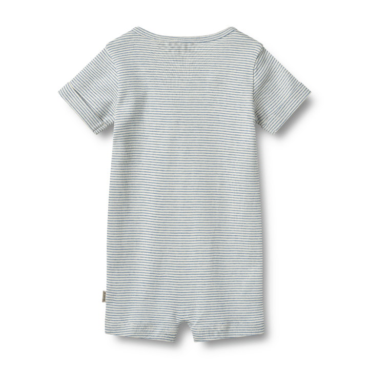 Kortärmad Jumpsuit Alfred - Blue Stripe WHEAT