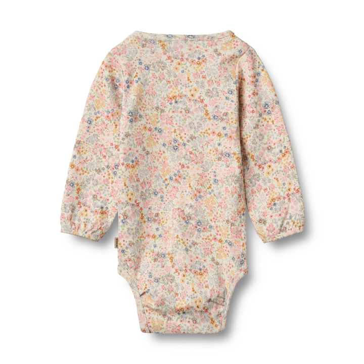 Långärmad Body Elmine - Bright Flowers WHEAT