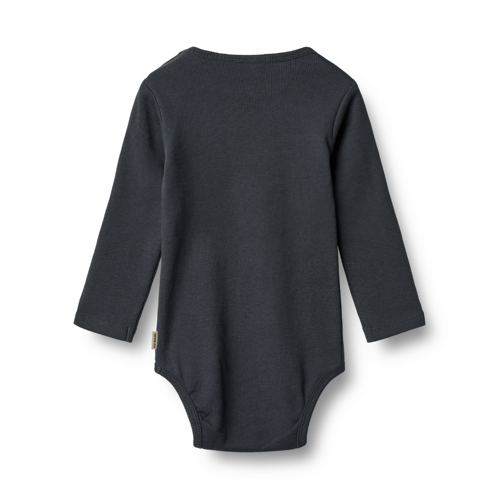 Långärmad Body Ribbad Spencer - Navy WHEAT