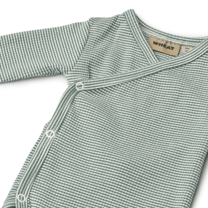 Långärmad Omlottbody Pil - Stormy Sea Stripe WHEAT