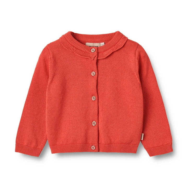Stickad Kofta Amy - Candy Red WHEAT