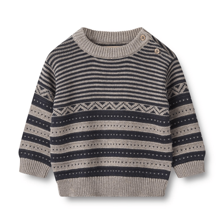 Stickad Tröja Janus - Navy WHEAT