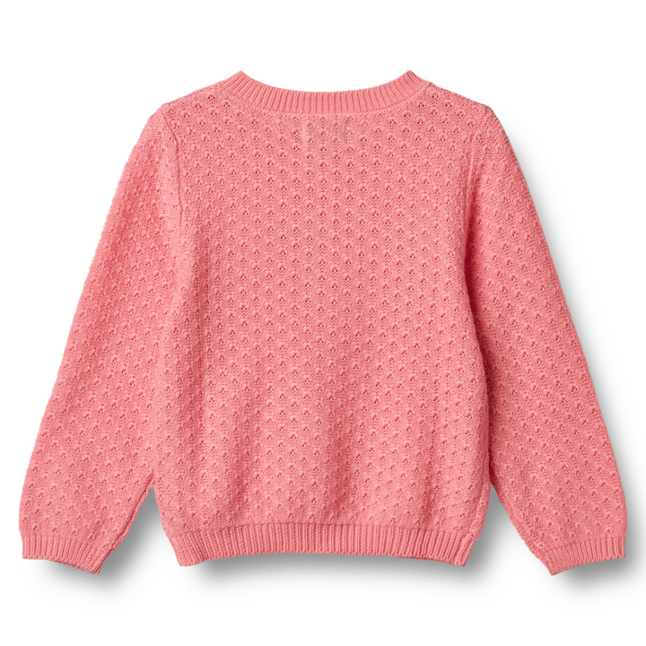 Stickad kofta Magnella - Flamingo Pink WHEAT