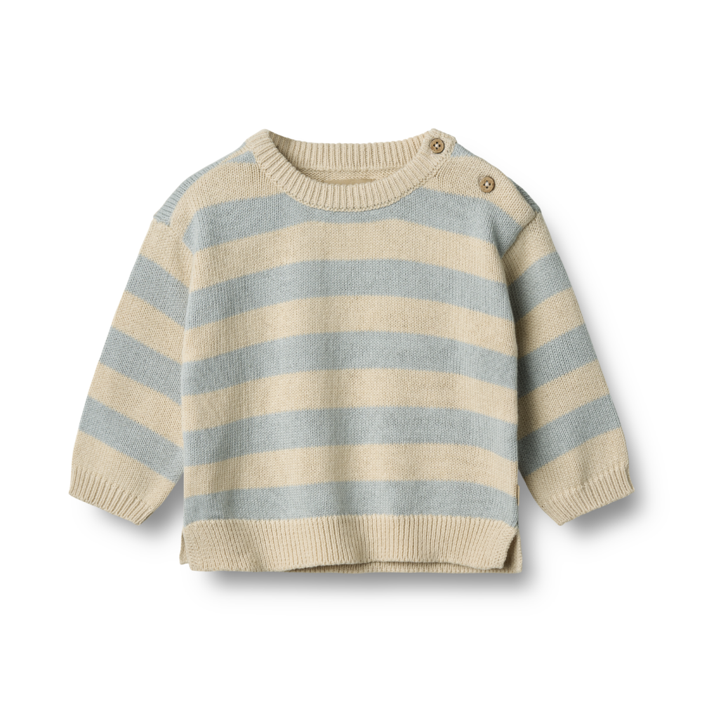WHEAT Stickat Tröja Morgan Blue Stripe