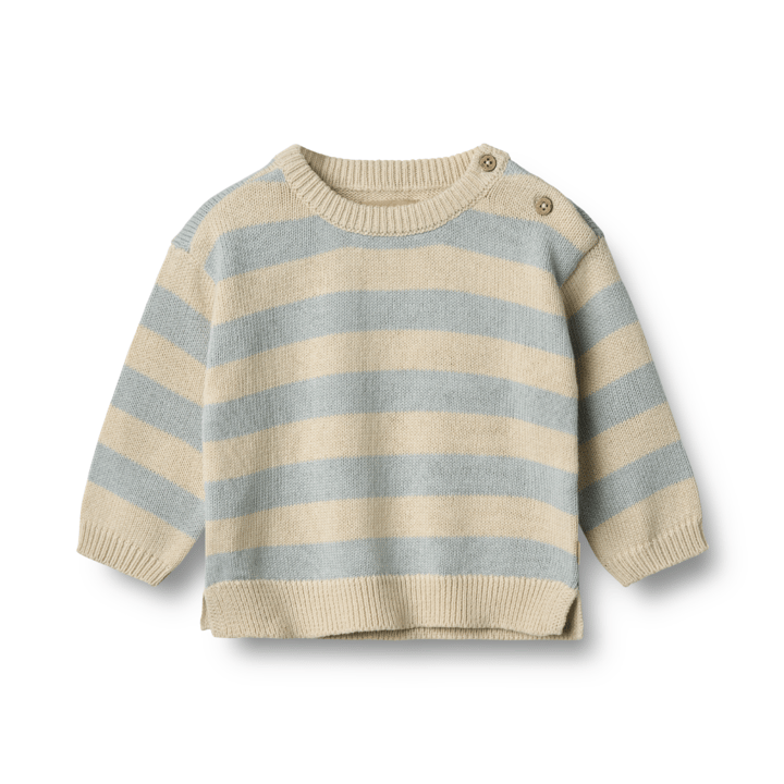 Stickat Tröja Morgan - Blue Stripe WHEAT