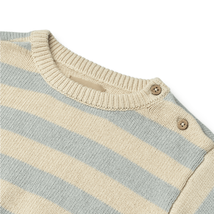 Stickat Tröja Morgan - Blue Stripe WHEAT